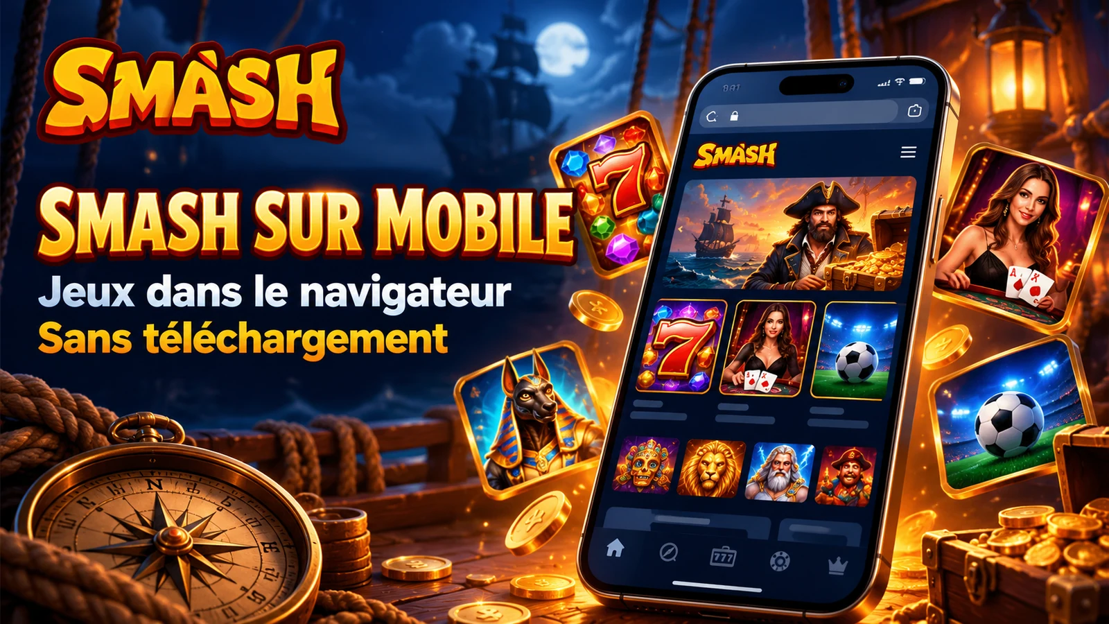 Smash sur mobile : jeux dans le navigateur sans téléchargement
